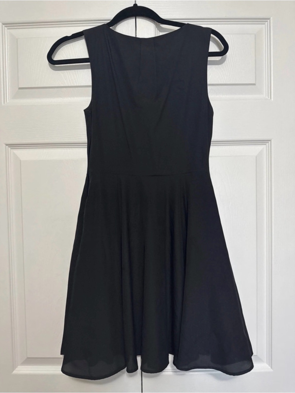 Express Black Sleeveless Fit-and-Flare Dress